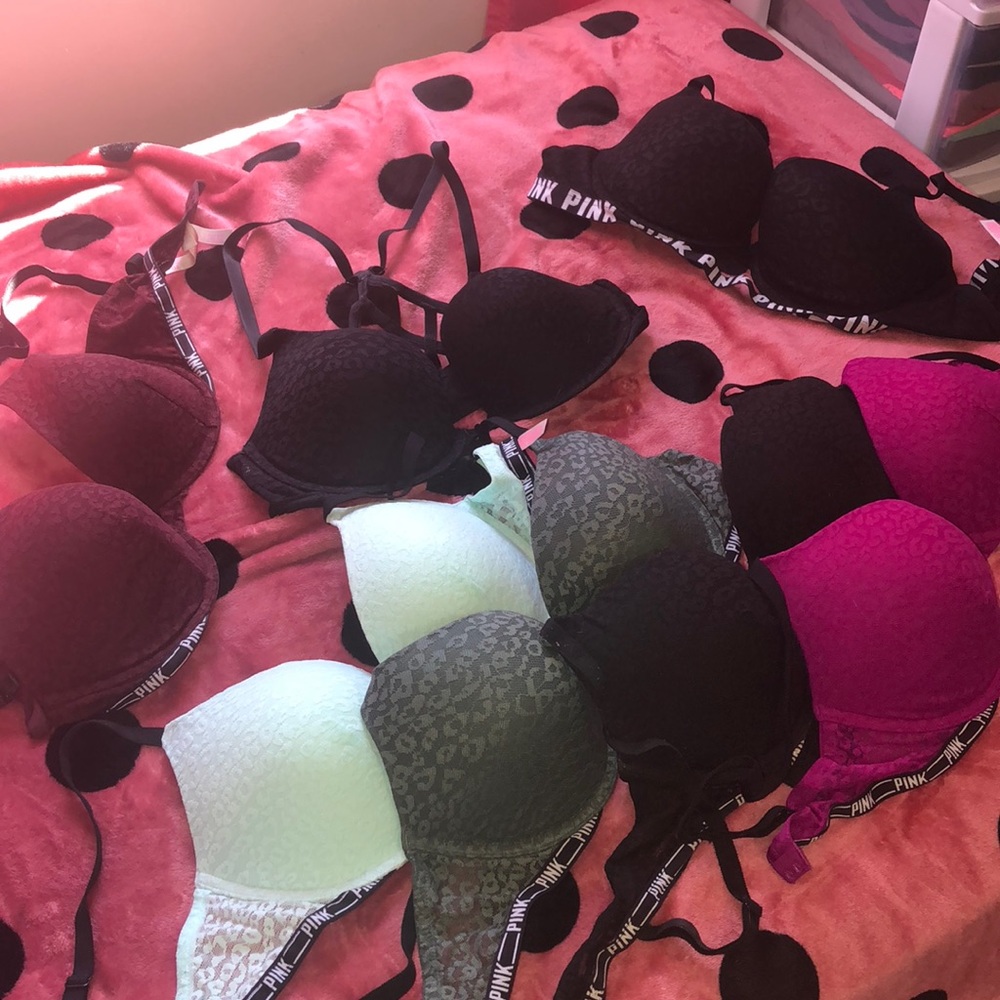 7 Victoria’s Secret leopard lace bras 💕💕💕